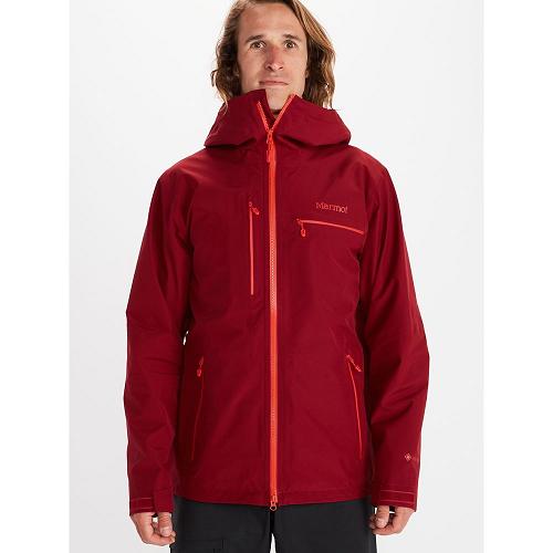 Marmot Rain Jacket Dark Red NZ - Cropp River Jackets Mens NZ6925081